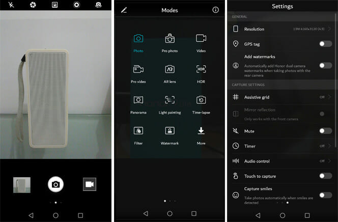 Honor 9 lite Camera UI