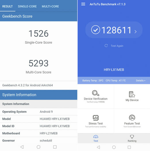 honor 10 lite Benchmarks