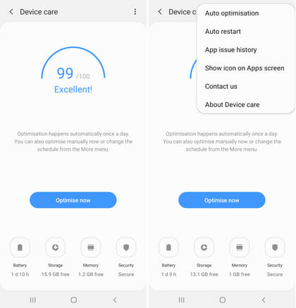 Samsung Device Care Galaxy A20