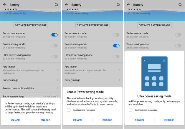 Huawei Y9 Prime 2019 battery options