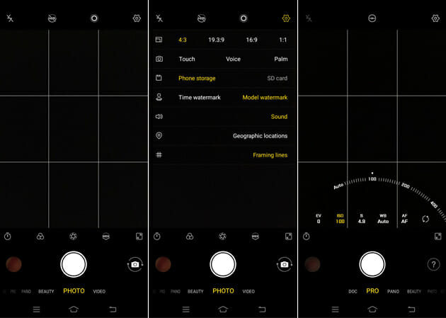 Vivo Y15 camera interface