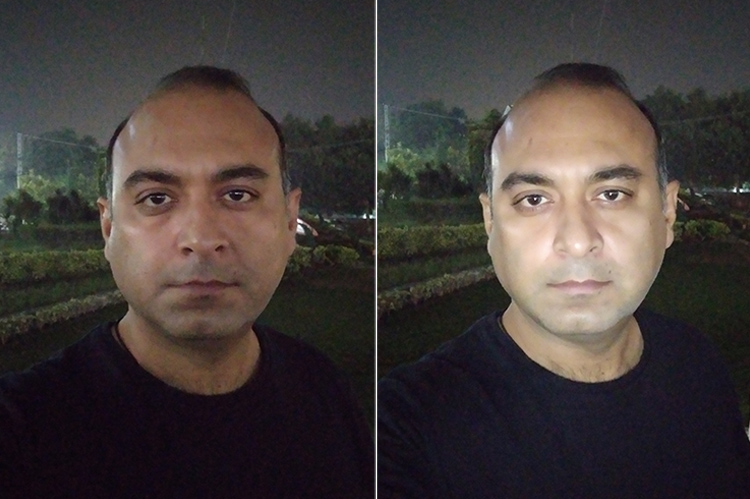 Selfies at night With Samsung galaxy A20s camera