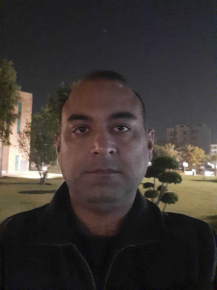 Selfie Without Flash at night