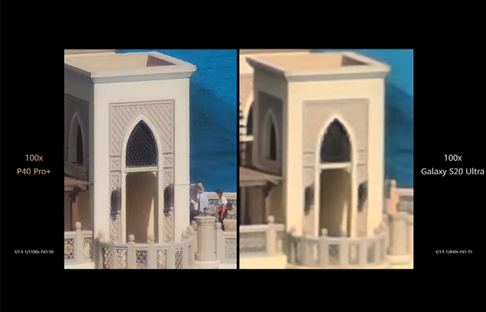 Huawei P40 Pro 100x Zoom Comparision with S20 Ultra